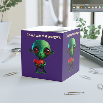 I don't care that your grey - note cube (purple)