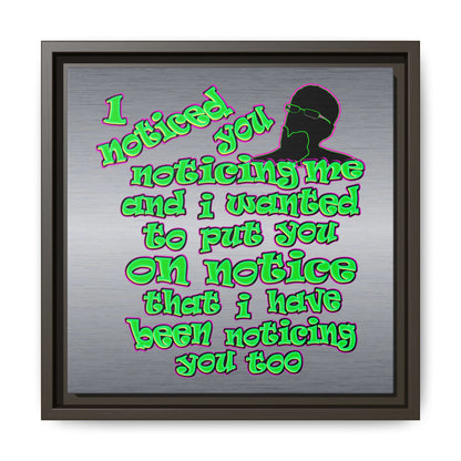 noticed you noticing - framed canvas art (brushed nickel)