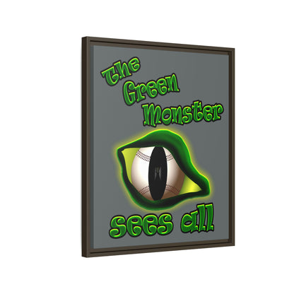 green monster - framed canvas art (dark grey)
