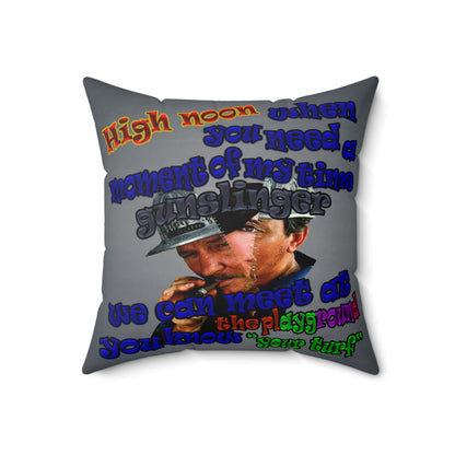 high noon - Spun Polyester Square Pillow - (grey-light grey)