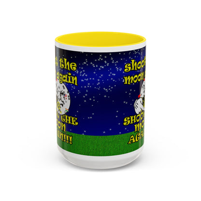 shoot the moon again - Accent Mug ('snoops' background)
