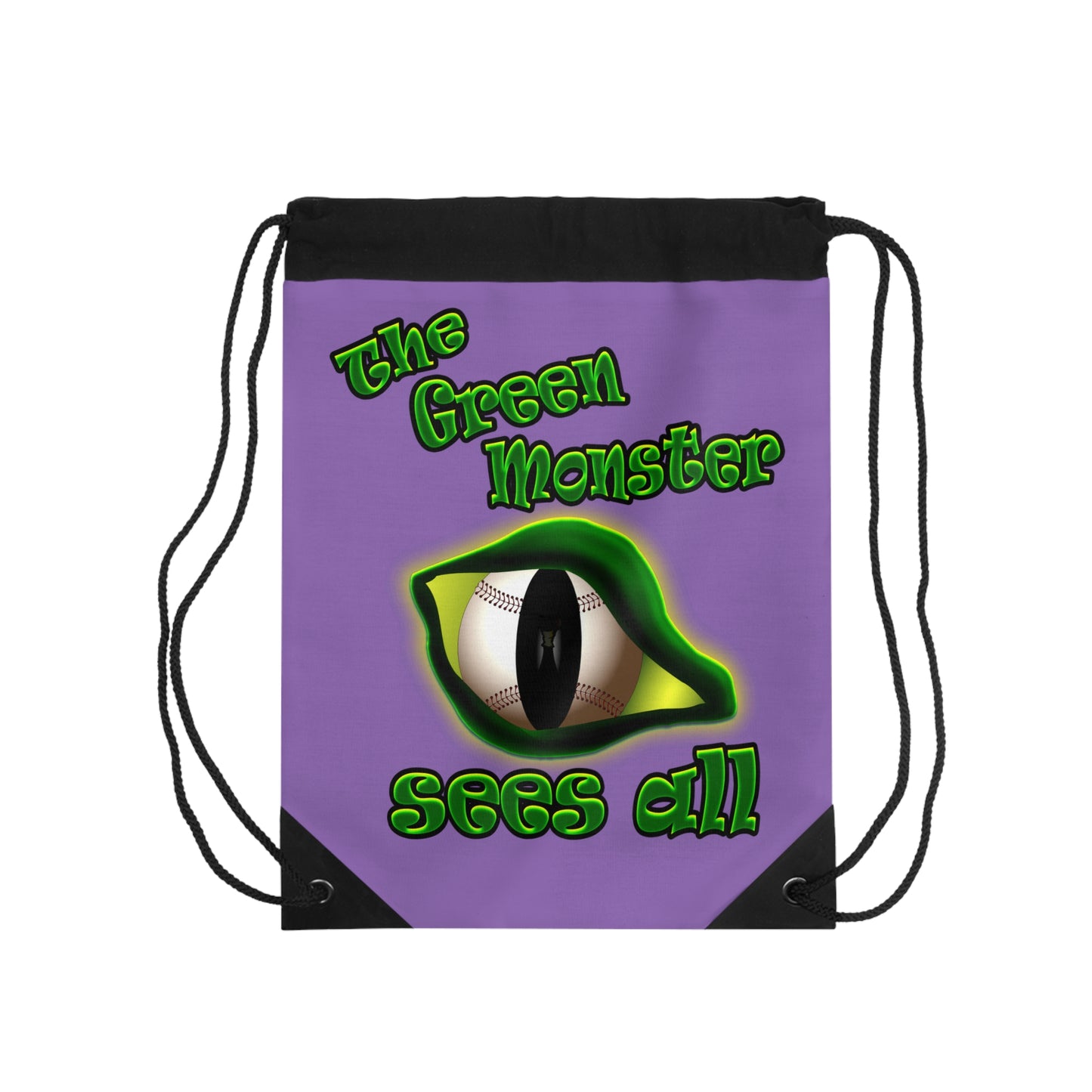 green monster - Drawstring Bag (light purple)