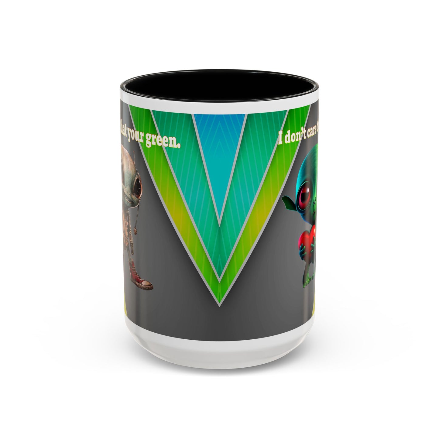 I don't care that your grey - Accent Mug (rainbow split)
