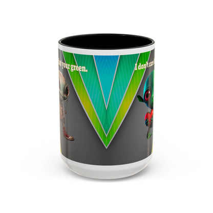 I don't care that your grey - Accent Mug (rainbow split)