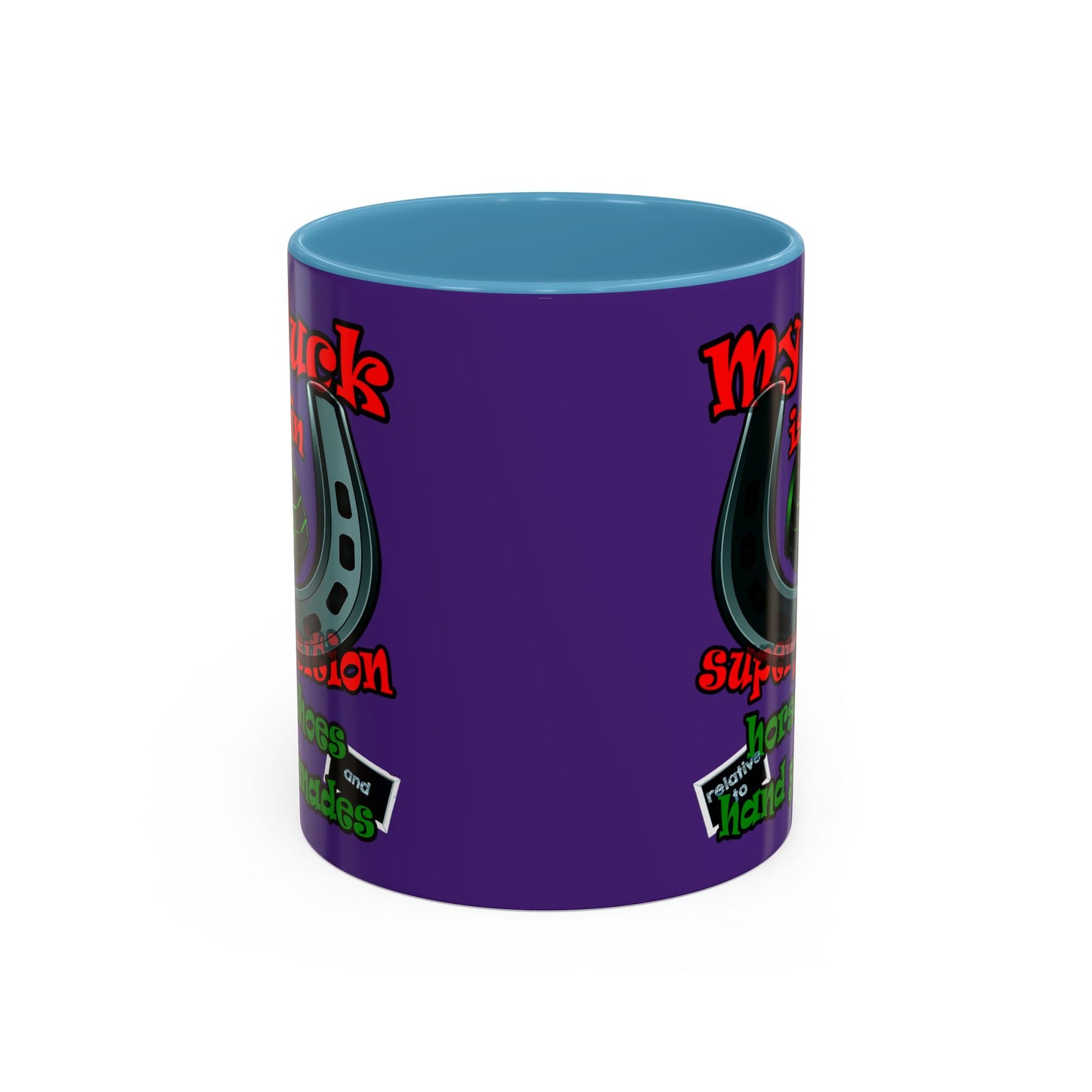 my luck - Accent Mug (purple)