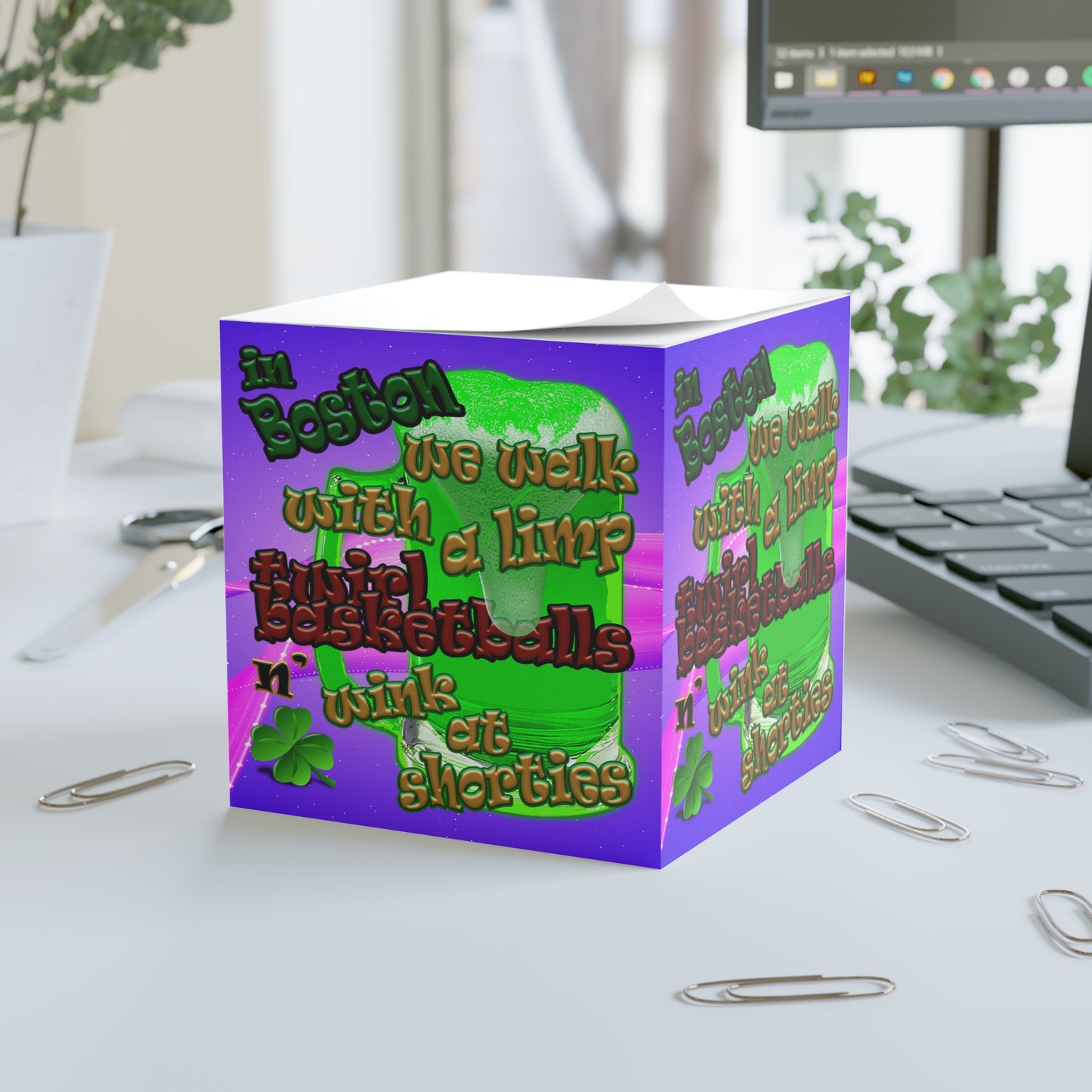 celtic's logo - note cube (purple-pink wave)