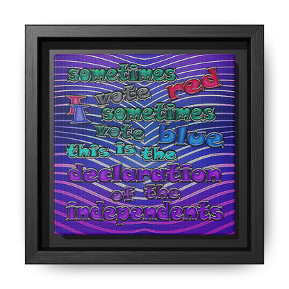 declaration of the independents - framed canvas art (purple wave)