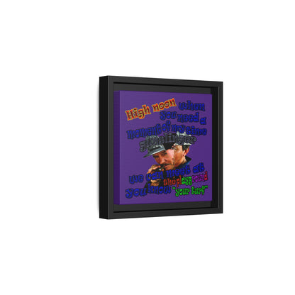 high noon - framed canvas art (purple)