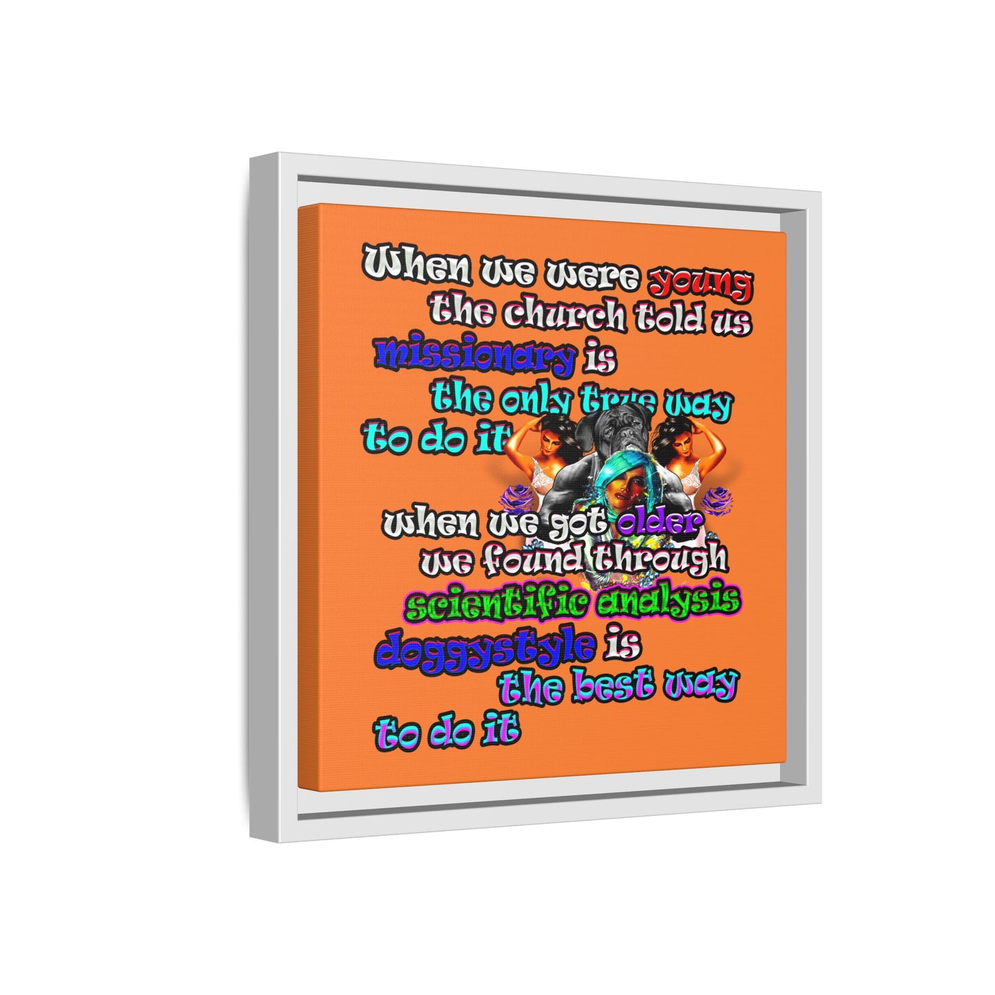 doggystyle - framed canvas art (crusta)