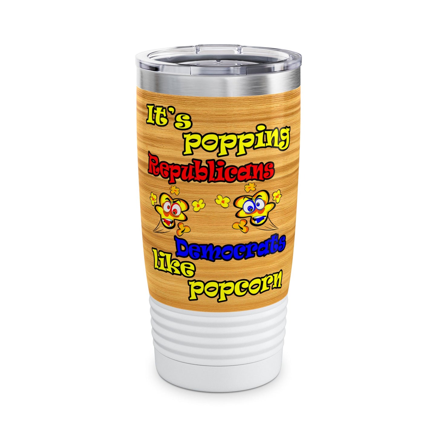 popping like popcorn - Ringneck Tumbler, 20oz (butterscotch wood finish)