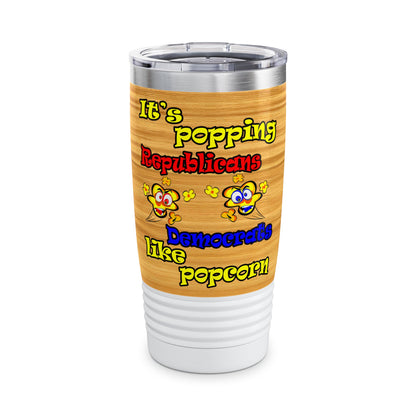 popping like popcorn - Ringneck Tumbler, 20oz (butterscotch wood finish)
