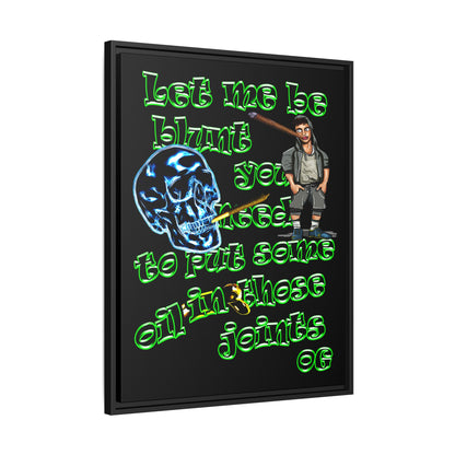 og - framed canvas art (black)