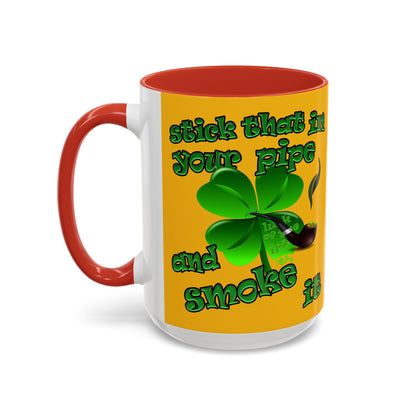 celtics logo - Accent Mug (yellow)