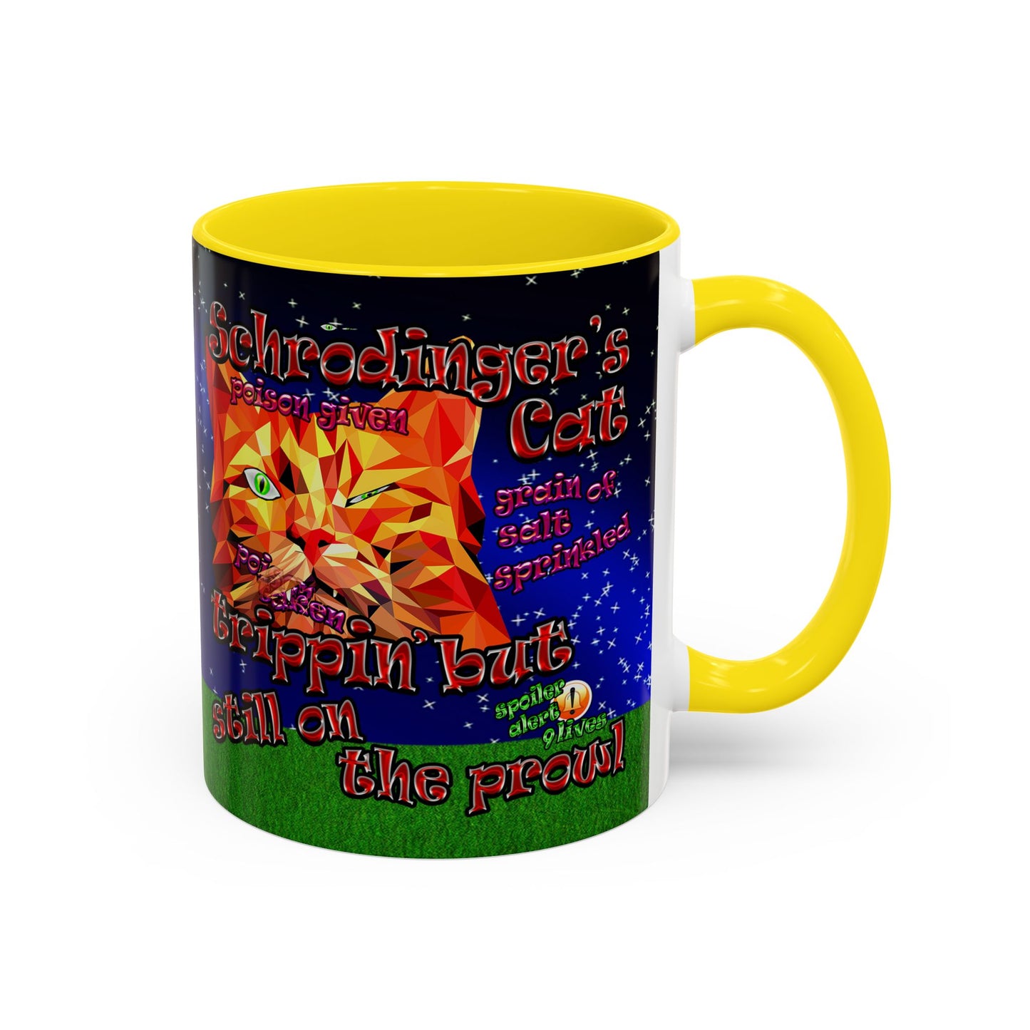 schrodinger's cat - Accent Mug ('snoops' background)