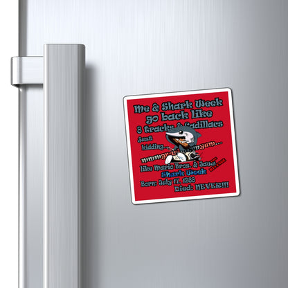 shark week - Magnets - (dark red)