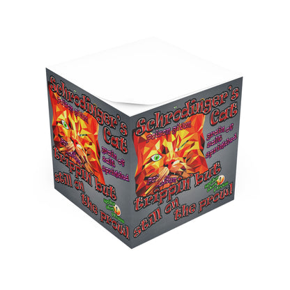 schrodinger's cat - note cube (grey-light grey)