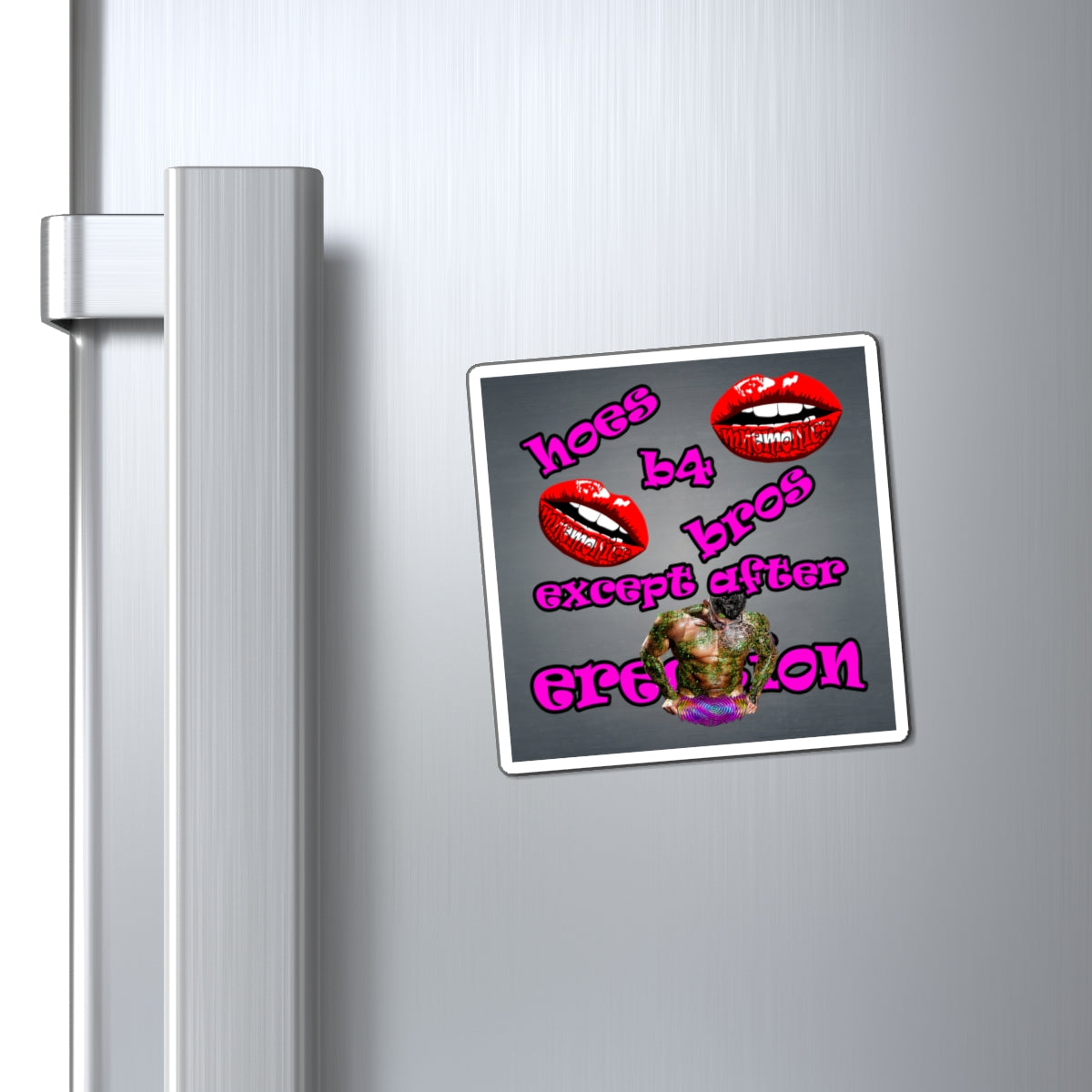 hoes b4 bros - Magnets - (grey-light grey)