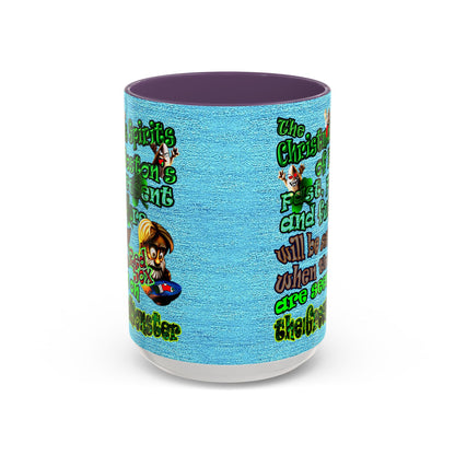 christmas spirits of boston - Accent Mug (faded blue)