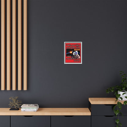 defy conquer reach - framed canvas art (red)