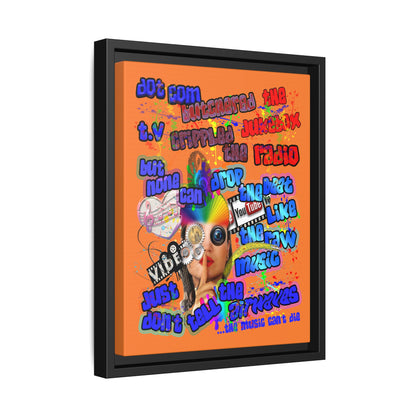 drop the beat - framed canvas art (crusta)