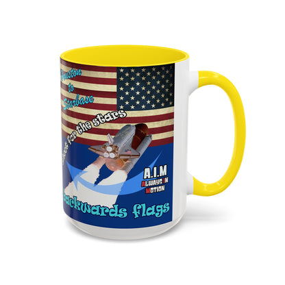 shoot for the stars - Accent Mug (dark blue)