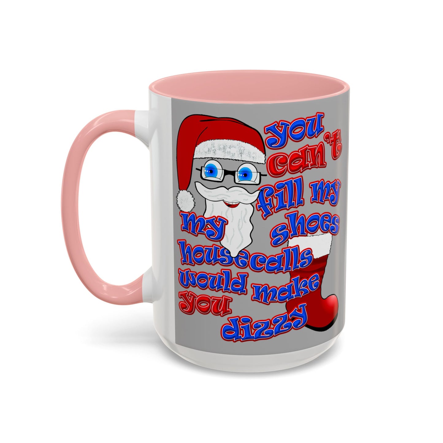 santa's shoes - Accent Mug (light grey)