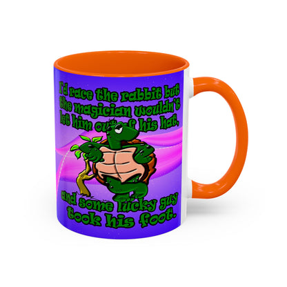 turtle race - Accent Mug (purple-pink wave)