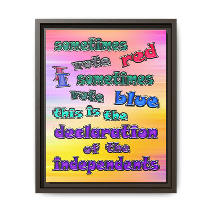 declaration of the independents - framed canvas art (color blur)