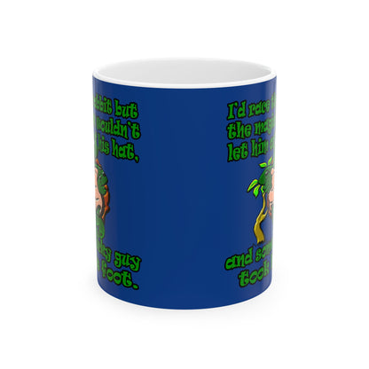 turtle race - White Mug (dark blue)