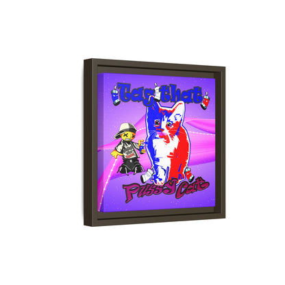 tag that - framed canvas art (purple-pink wave)
