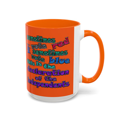 declaration of the independents - Accent Mug (orange)