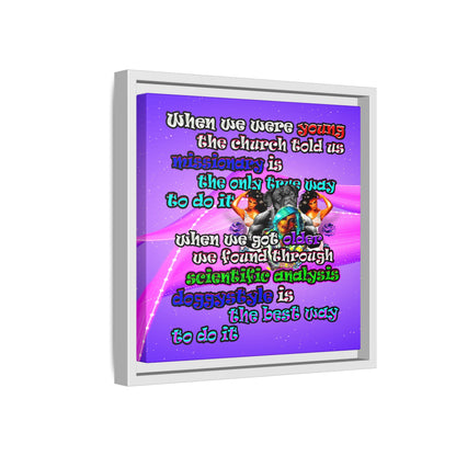 doggystyle - framed canvas art (purple-pink wave)