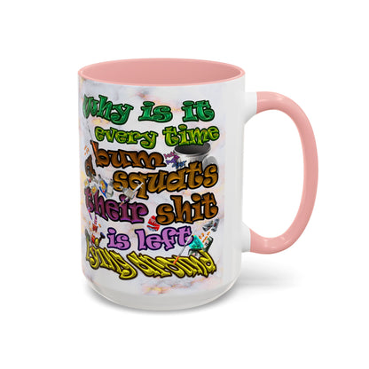the bum's shit - Accent Mug (white marble)