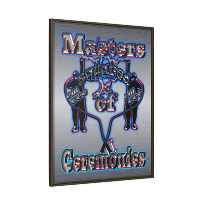 em cee squared - framed canvas art (brushed nickel)