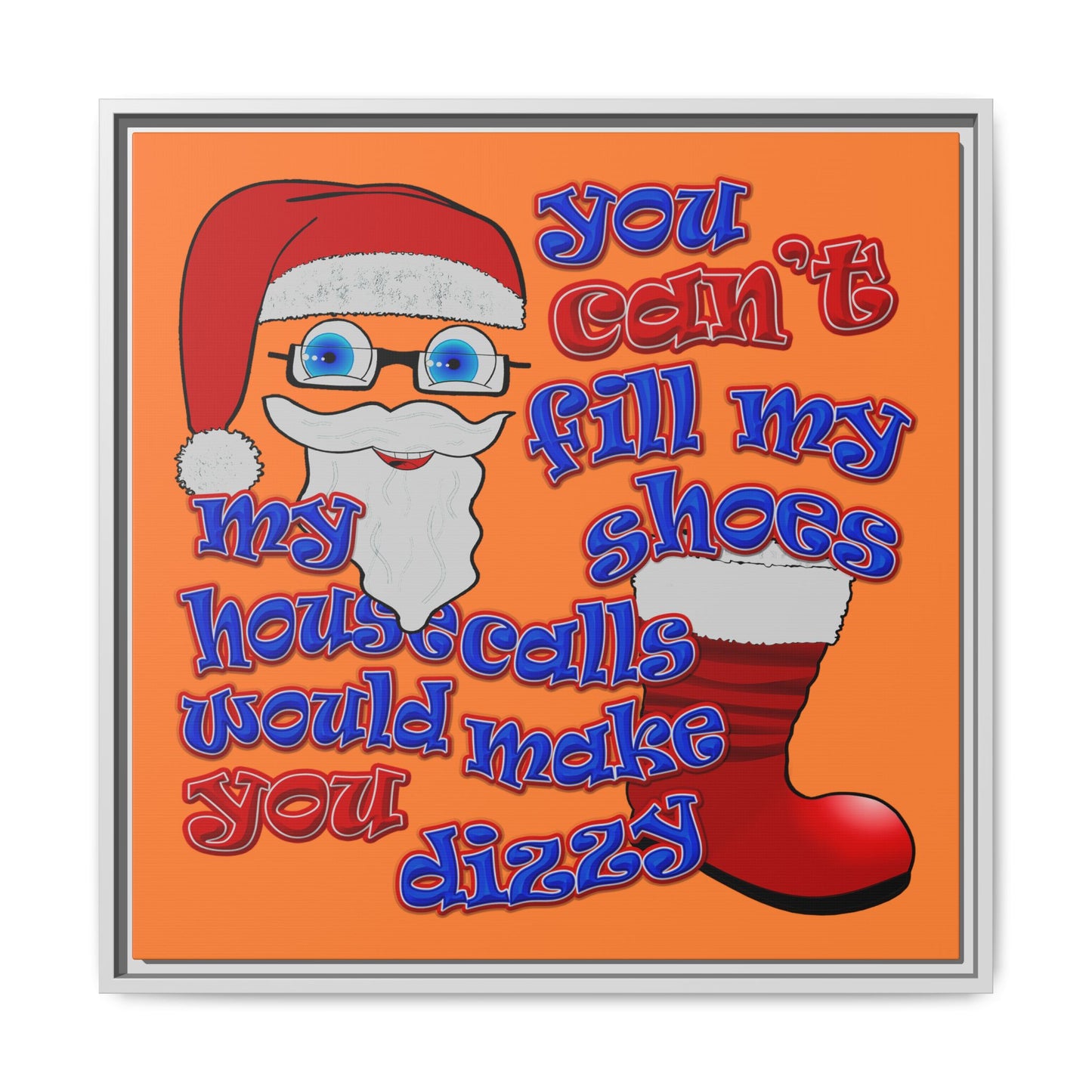 santa's shoes - framed canvas art (crusta)