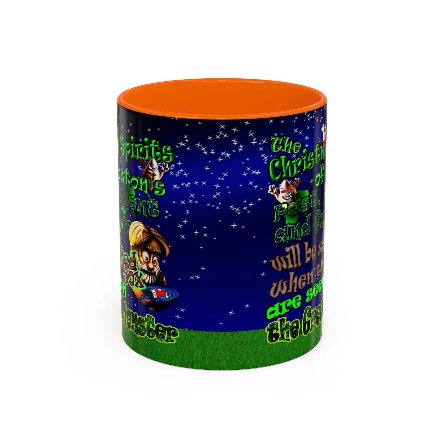 christmas spirits of boston - Accent Mug ('snoops' background)