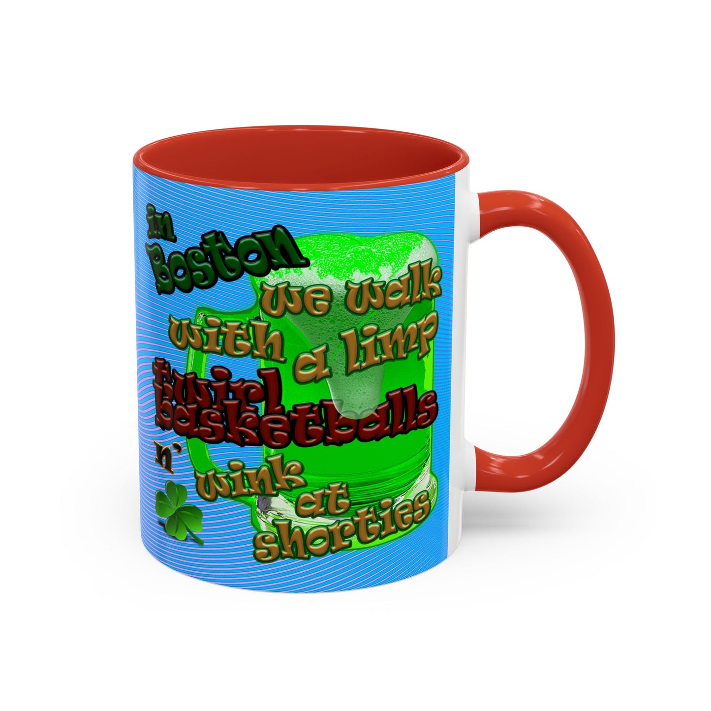 celtics logo - Accent Mug (light blue-purple wave)