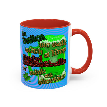 celtics logo - Accent Mug (light blue-purple wave)