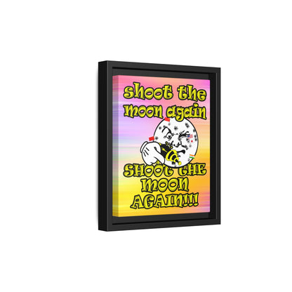 shoot the moon again - framed canvas art (color blur)