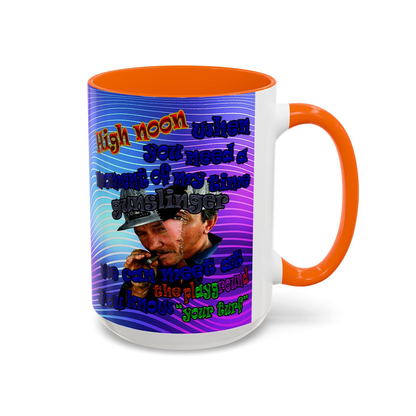 high noon - Accent Mug (purple wave)