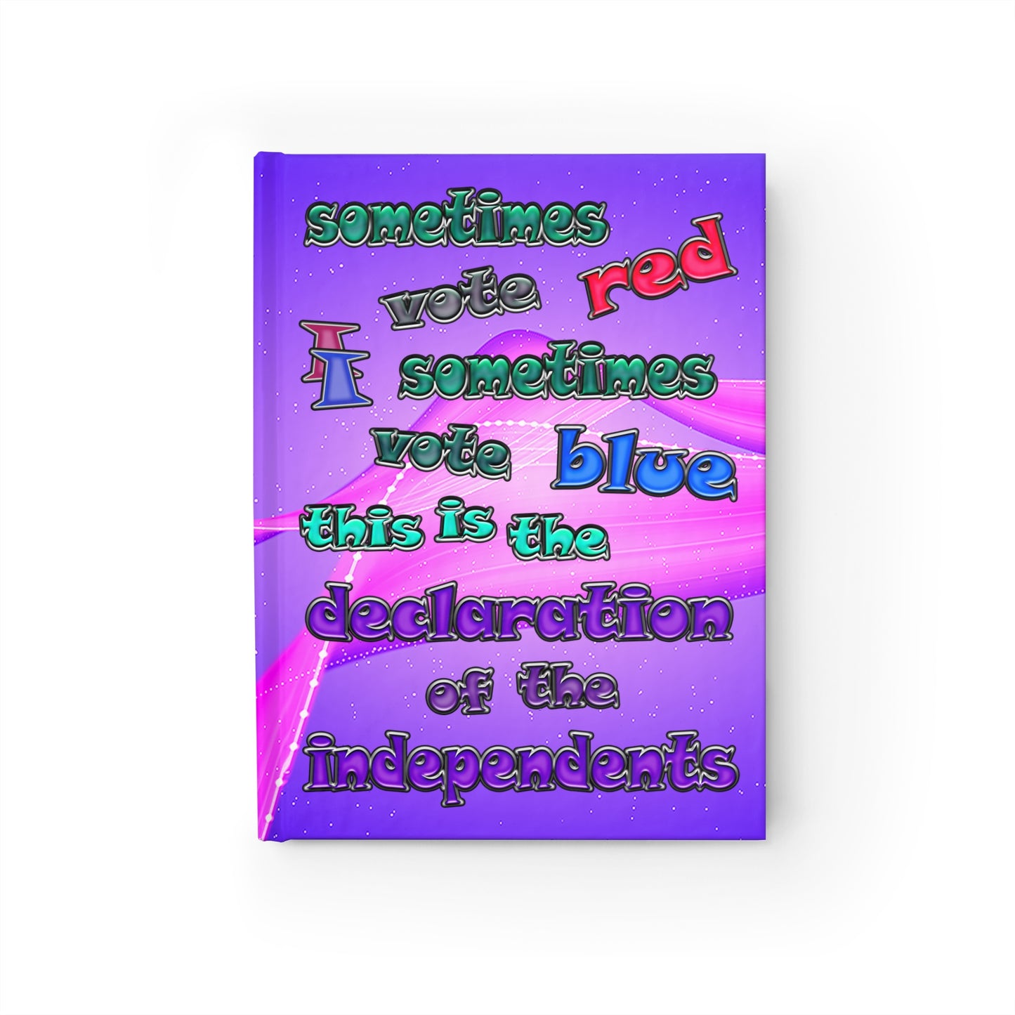 declaration of the independents - journal-lined (purple-pink wave)