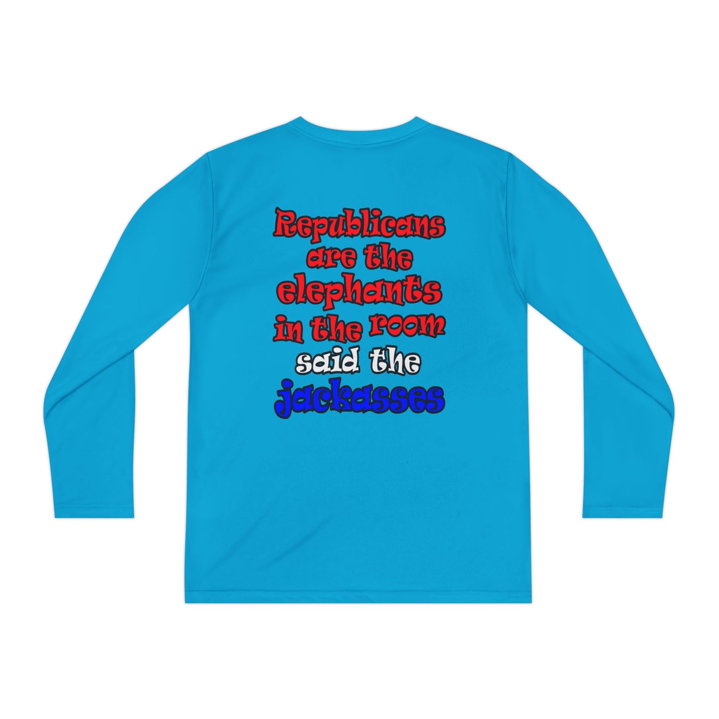 donkeys and elephants - Youth Long Sleeve Competitor Tee