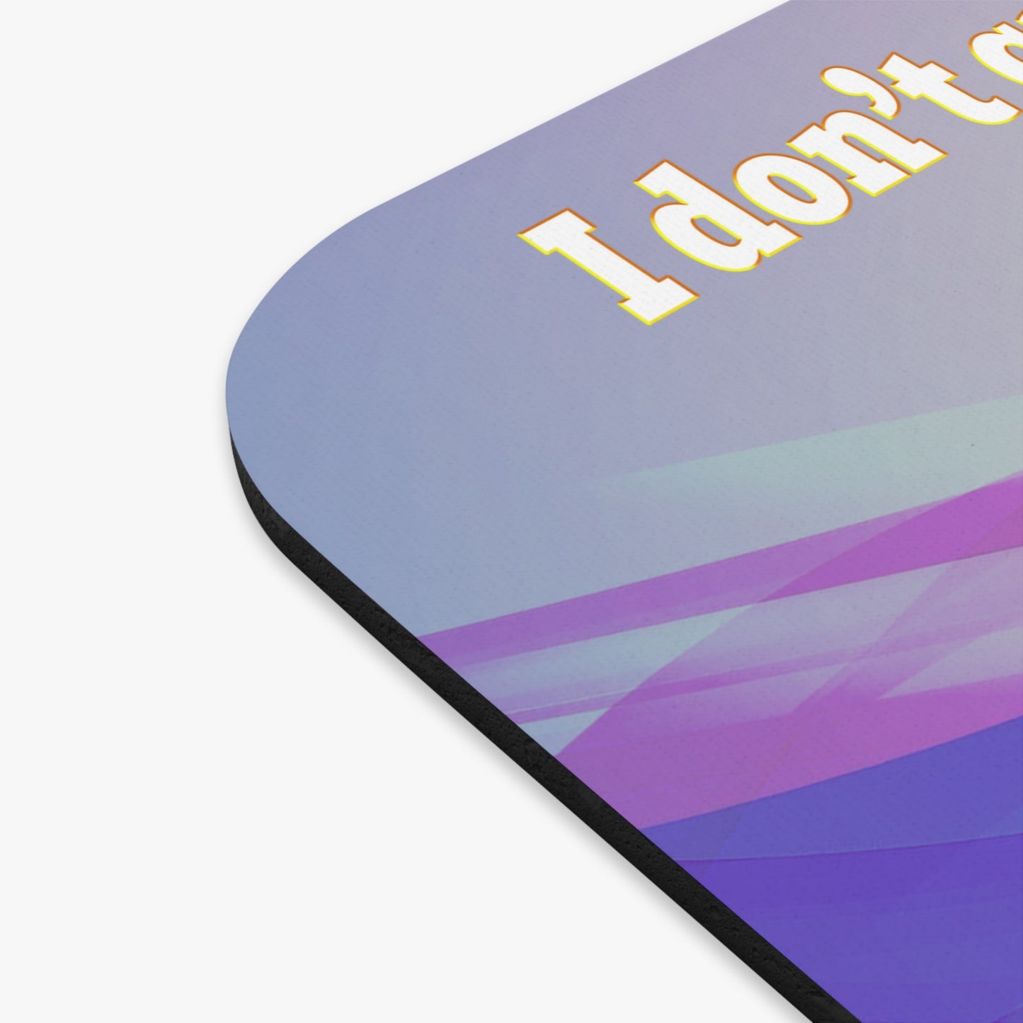 I don't care that your green - Mouse Pad (Rectangle) (light blue-pink wave)