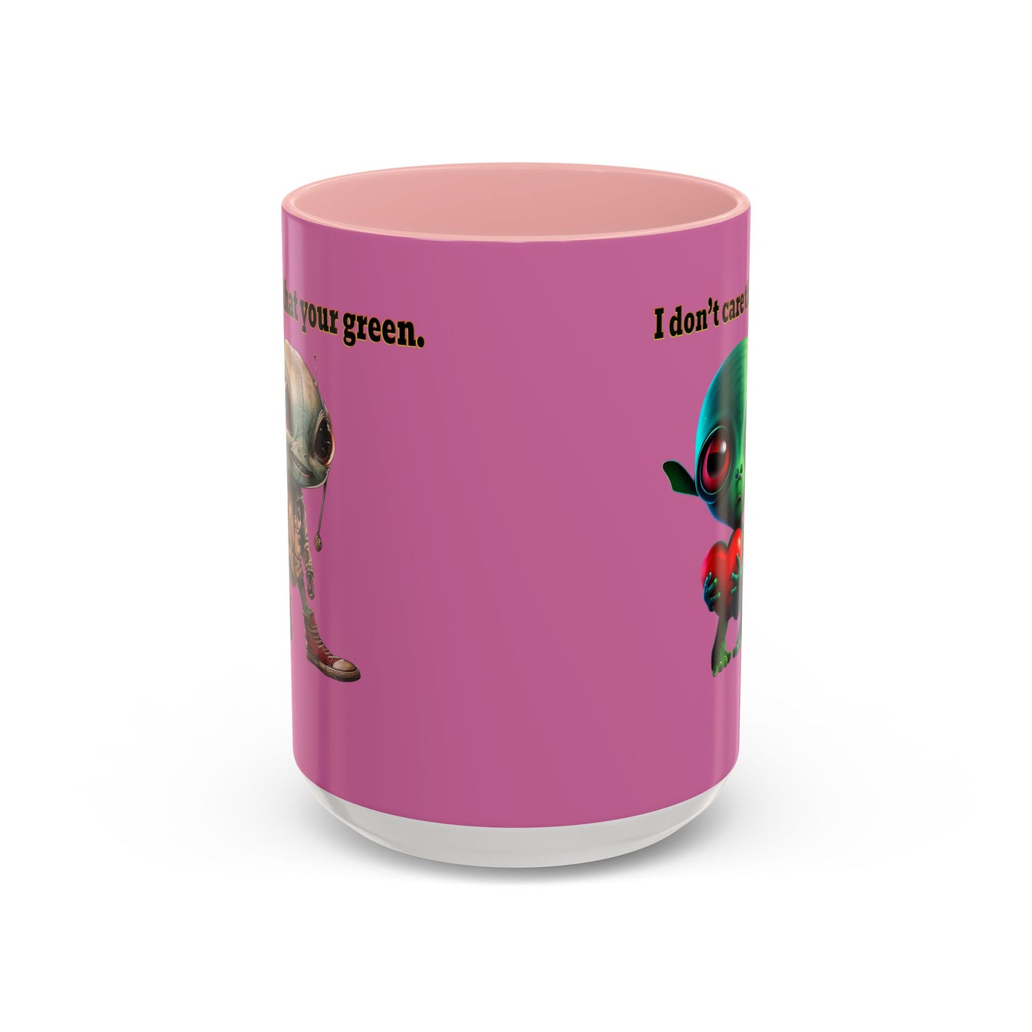 I don't care that your grey - Accent Mug (light pink)