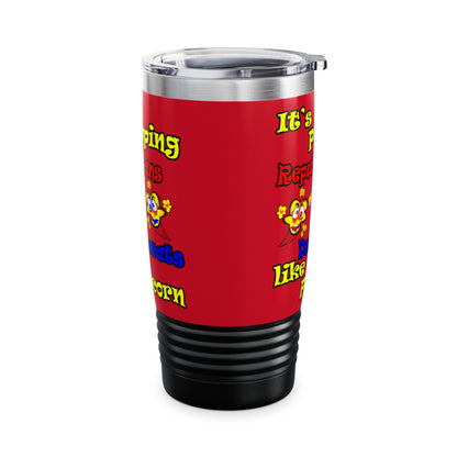 popping like popcorn - Ringneck Tumbler, 20oz (dark red)