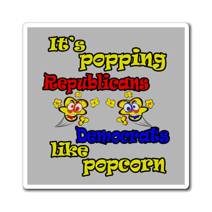 popping like popcorn - Magnets - (light grey)