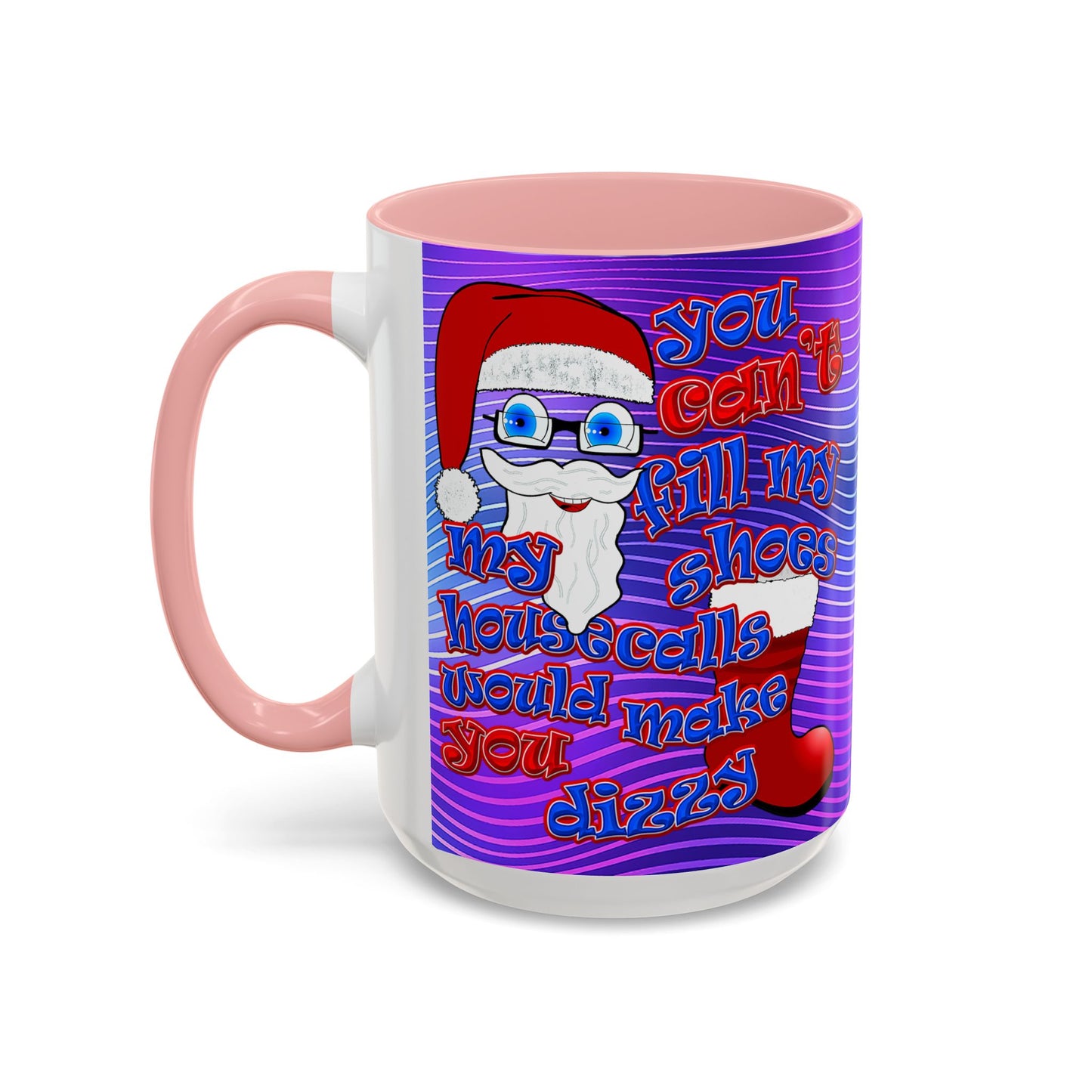 santa's shoes - Accent Mug (purple wave)