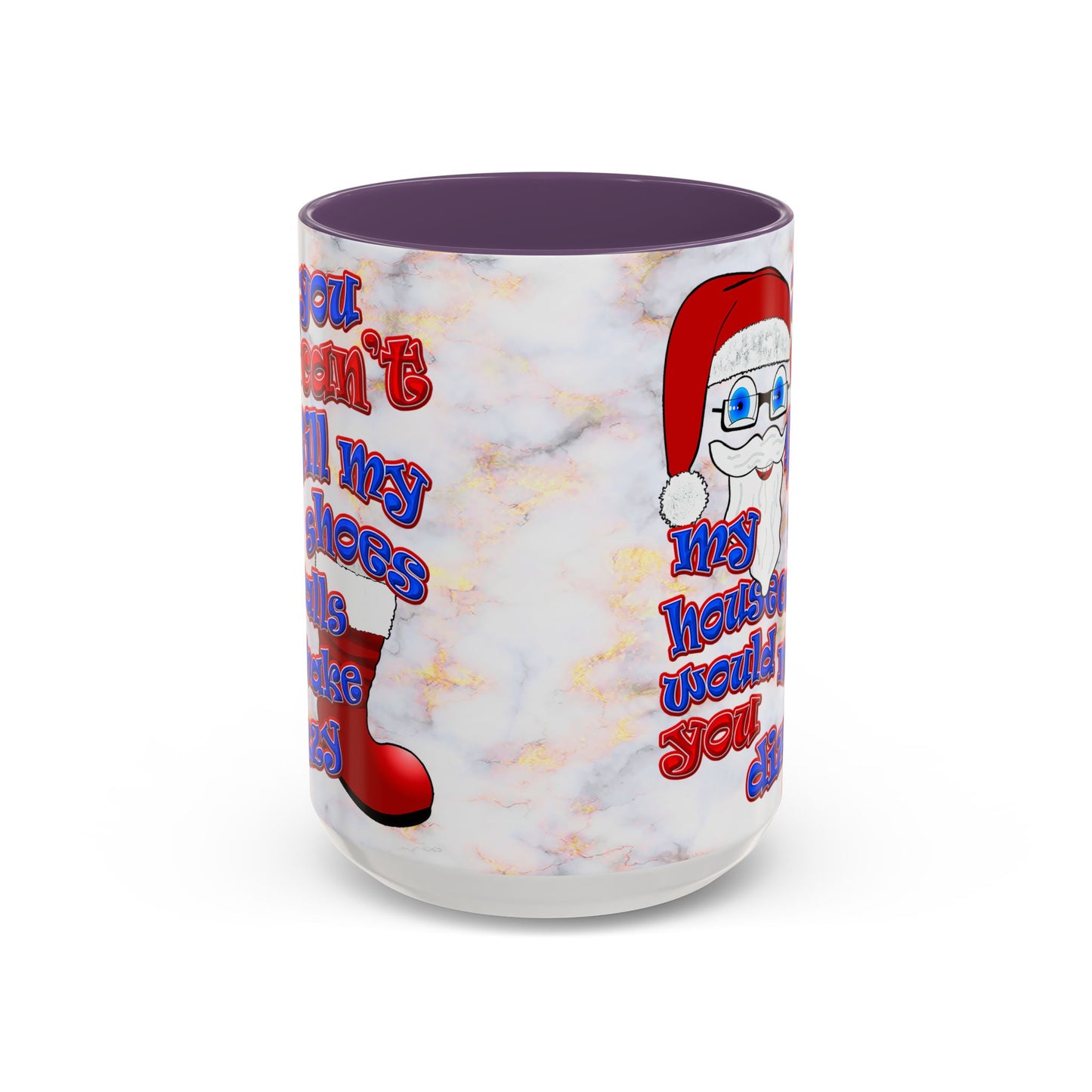 santa's shoes - Accent Mug (white marble)