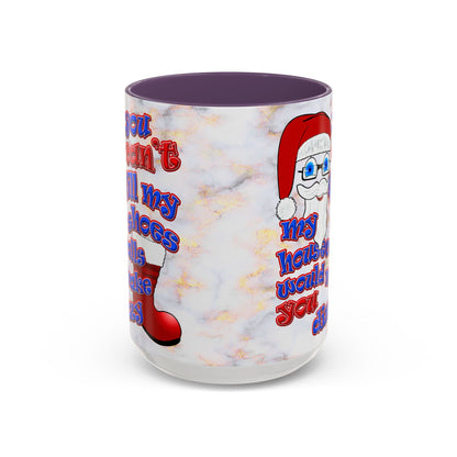 santa's shoes - Accent Mug (white marble)