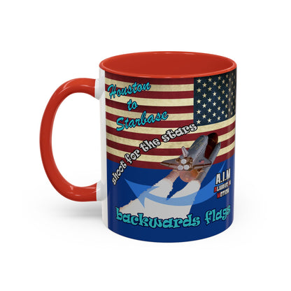 shoot for the stars - Accent Mug (dark blue)